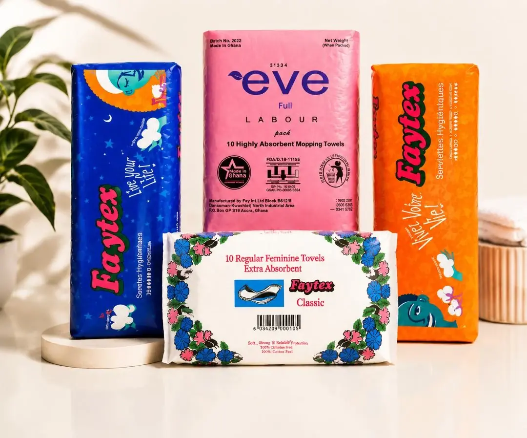 The full Faytex product range on a soft cream backdrop